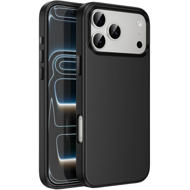 كفر حماية من السقوط من الجلد HOCO DG29 لهاتف iPhone 17 Pro Max - أسود