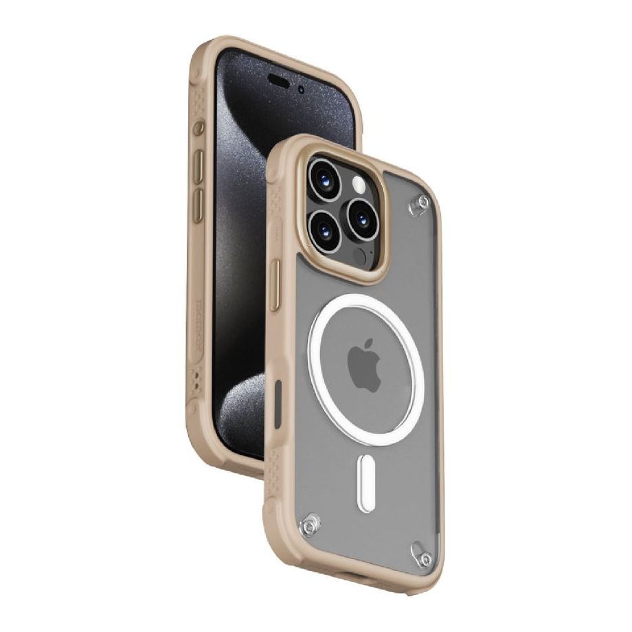 كفر  Momax Air المغناطيسي للحماية لهاتف iPhone 16 Pro - ذهبي وردي