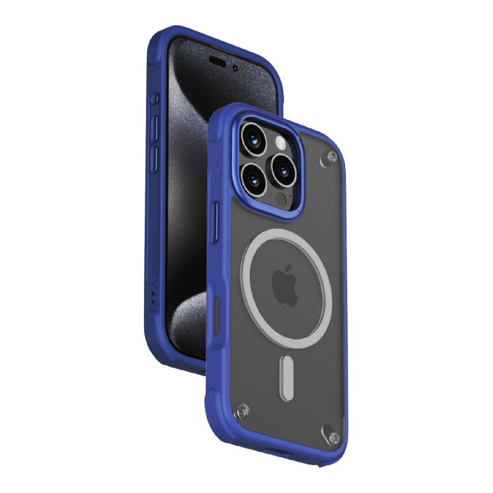 كفر  Momax Air المغناطيسي للحماية لهاتف iPhone 16 Pro - أزرق