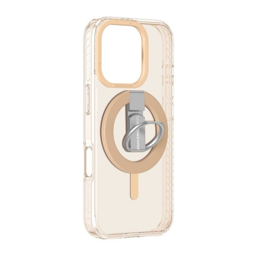 كفر AmazingThing Titan Pro Mag Grip المقاوم للصدمات لهاتف iPhone 16 Pro - ذهبي وردي