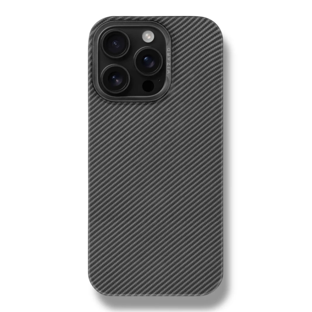 كفر Vibe Shield Carbon لهاتف ايفون 16 برو من Wizard - أسود