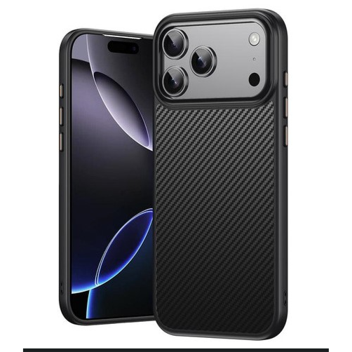 كفر Wizard Vibe Shield Carbon لآيفون 17 برو ماكس – أسود