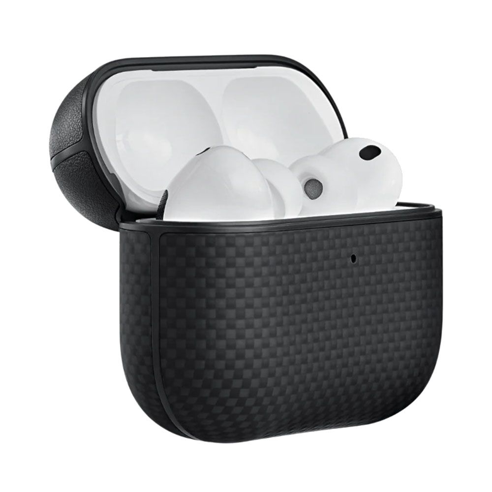 كفر Pitaka من ألياف الأراميد لسماعات AirPods Pro 3 – أسود/رمادي
