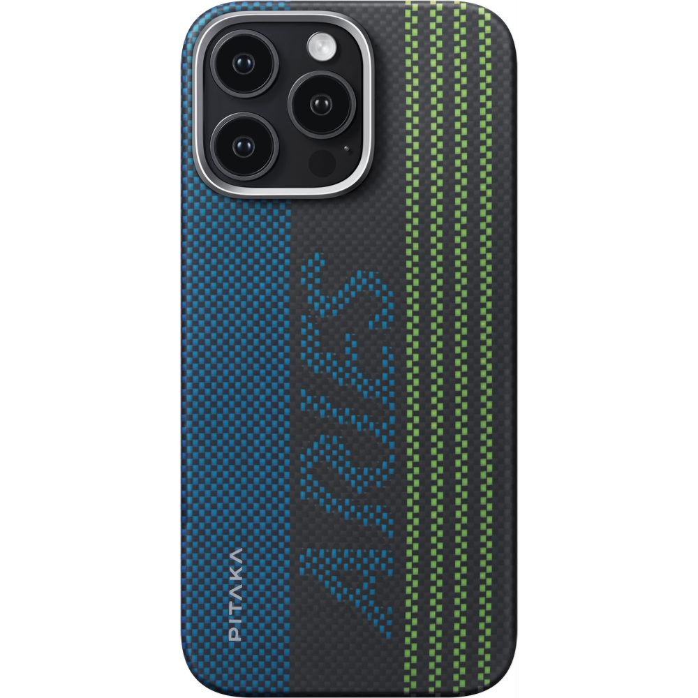 كفر Pitaka Aries Tactile Woven لهاتف آيفون 16 برو ماكس Credit Card