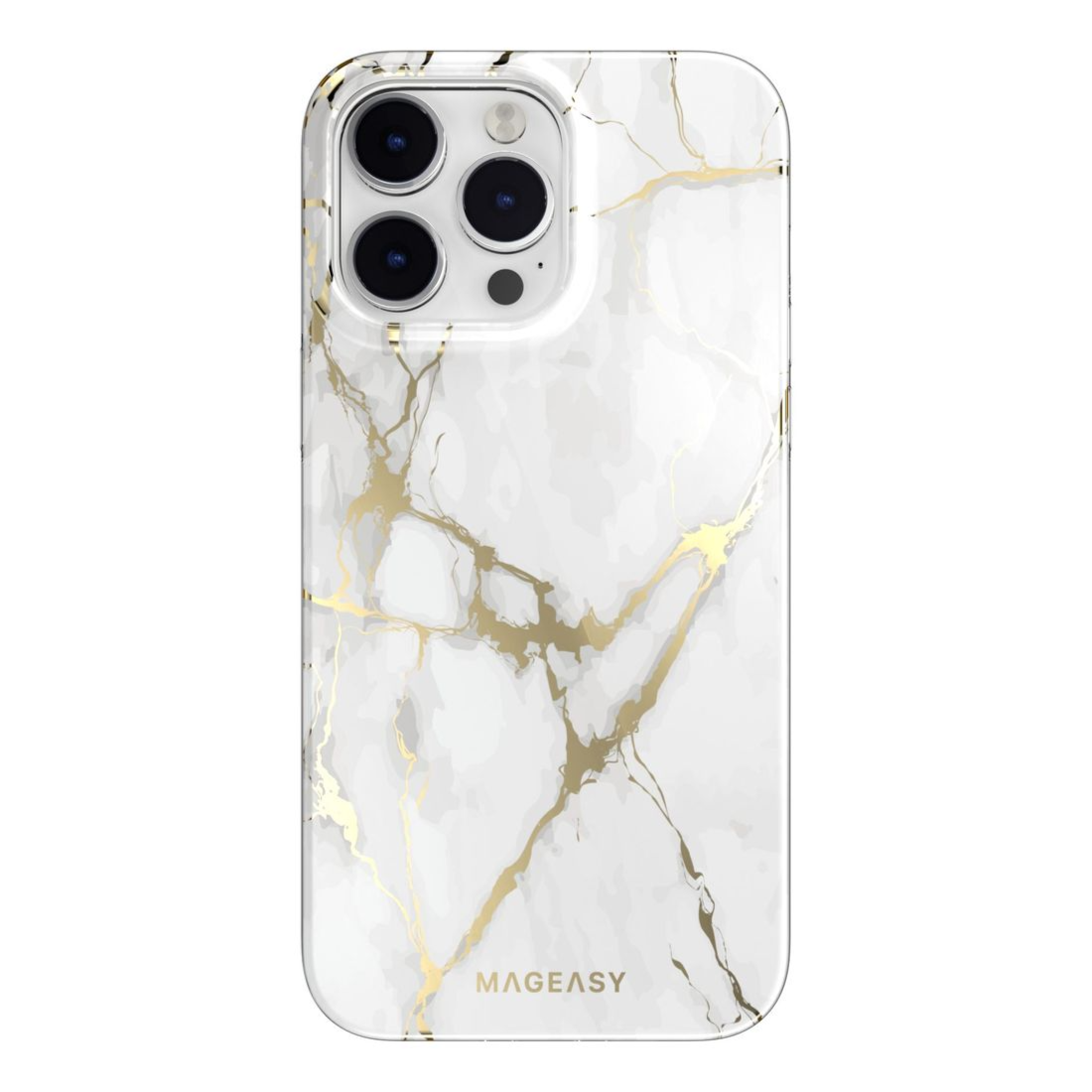 كفر Marble M لهاتف آيفون 14 برو ماكس من MagEasy – أبيض