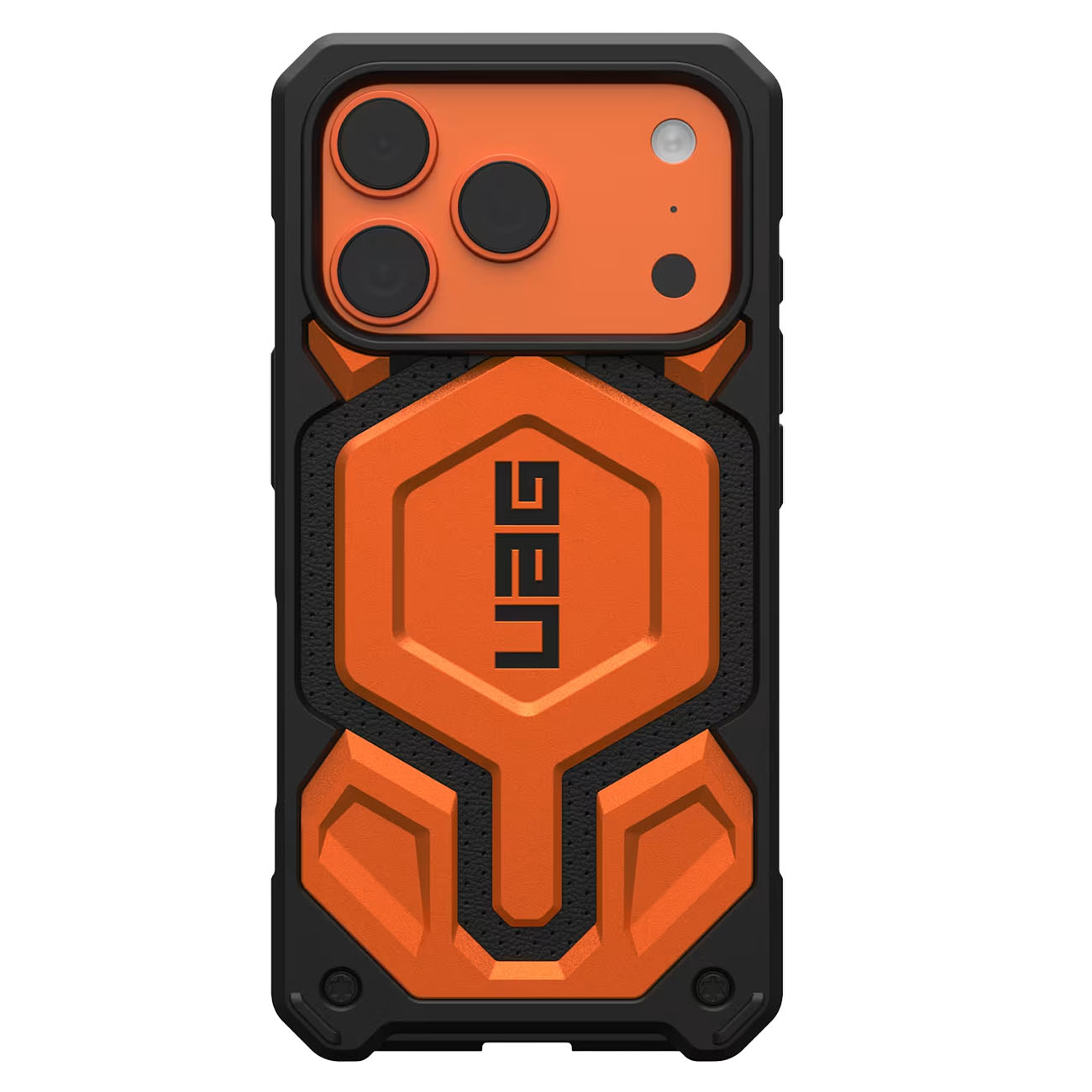 كفر UAG Monarch Pro MagSafe لآيفون 17 برو ماكس – برتقالي / أسود