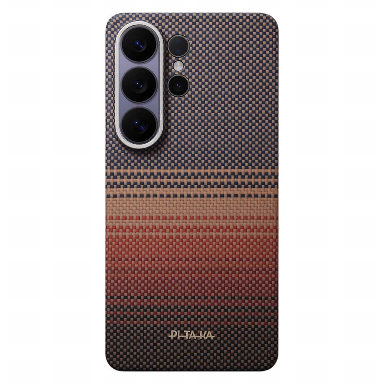 كفر  Pitaka Edge فائق النحافة مع زر Aaron لهاتف سامسونج Galaxy S26 Ultra – Sunset
