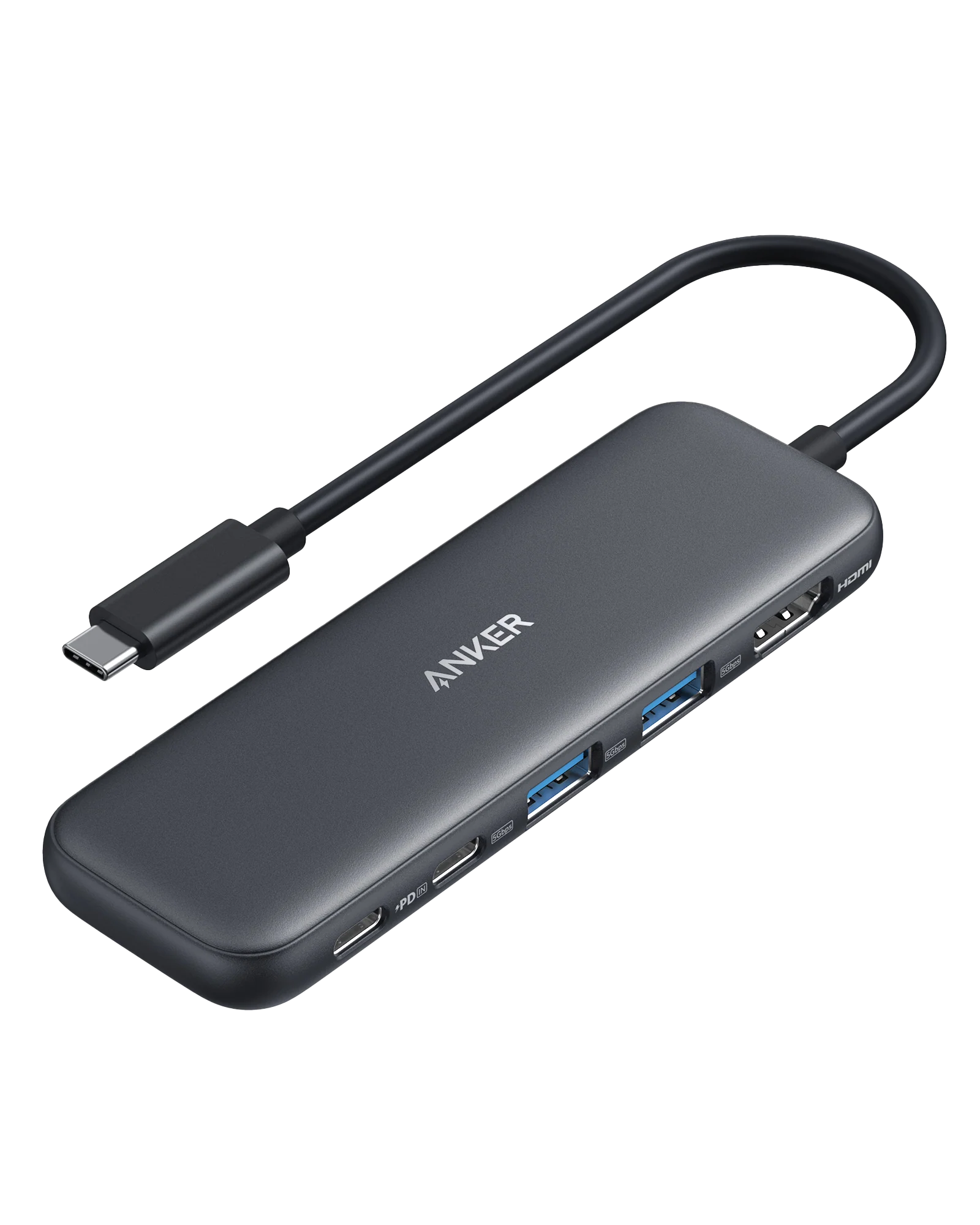 وصلة تايب سي Hub متعددة الاستخدام 5 في 1 من Anker – أسود