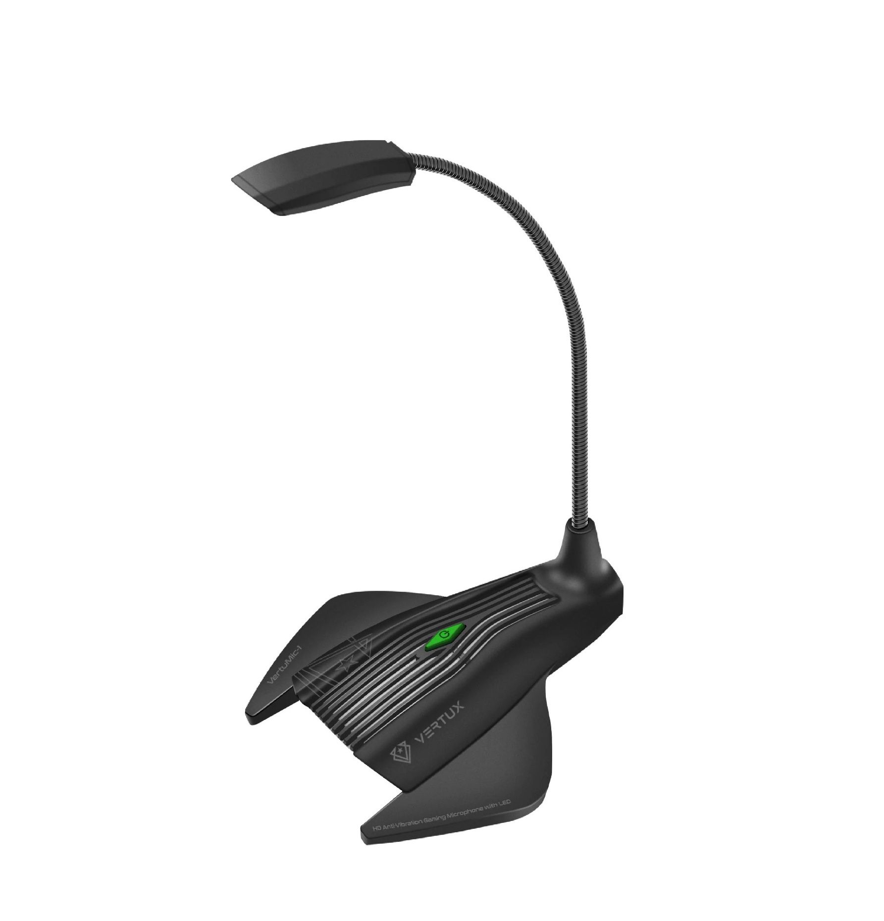 ميكروفون ألعاب Vertux Vertumic-1 عالي الدقة مع خاصية مضادة للاهتزاز وإضاءة LED