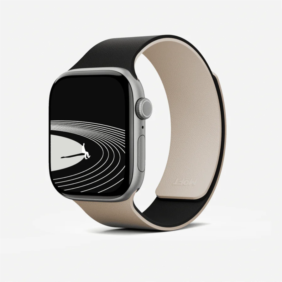 سير ساعة MOFT Snap Duo Apple مقاس 40/41/42 ملم - أسود غامق / أبيض شاطئي