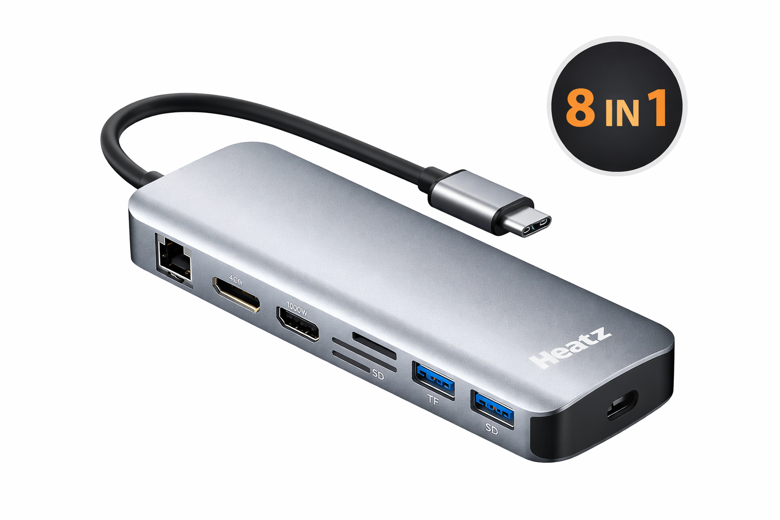 وصلة 8 في 1 متعددة المنافذ من Heatz  ZT101