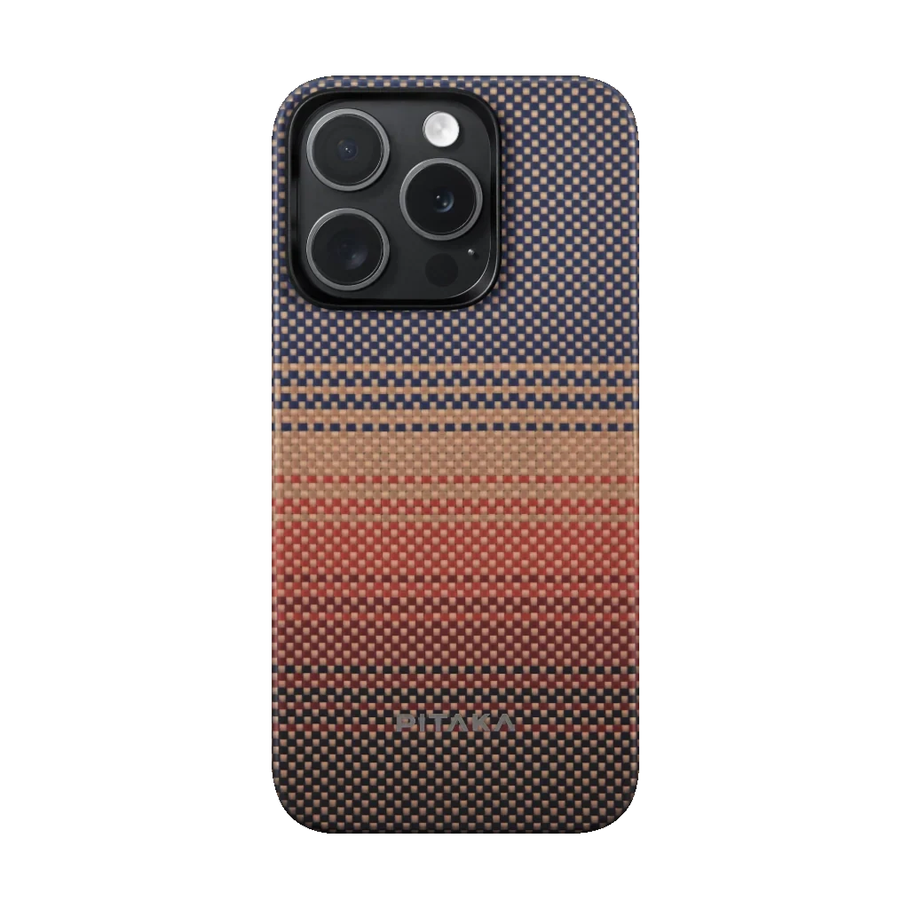 كفر MagEZ Case 5 لهاتف ايفون 15 برو من Pitaka - Sunset