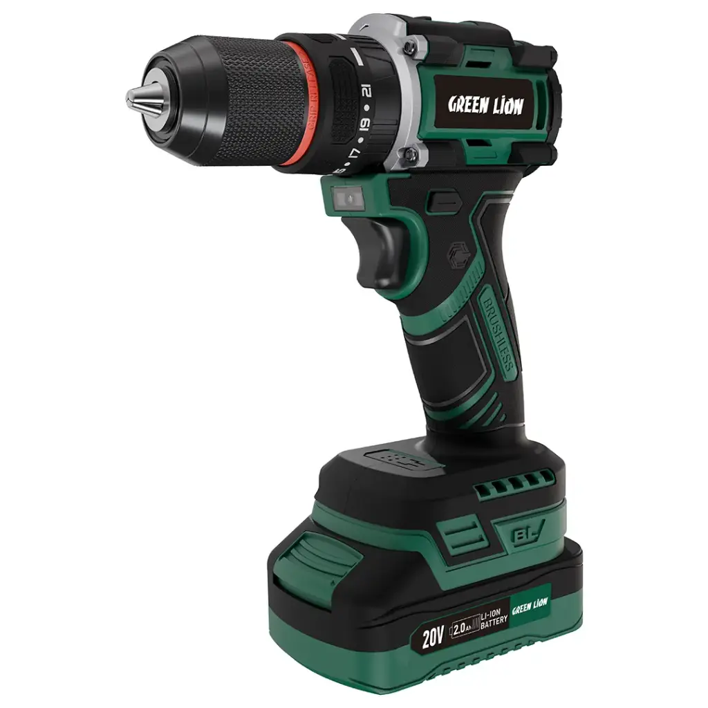 دريل لاسلكي Power Pro من Green Lion  30 قطعة - أخضر
