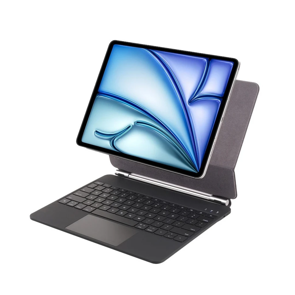 كفر لوحة المفاتيح اللاسلكية من Green Lion لجهاز iPad Air مقاس 13 بوصة (M2/M3) وPro مقاس 12.9 بوصة باللون الأسود