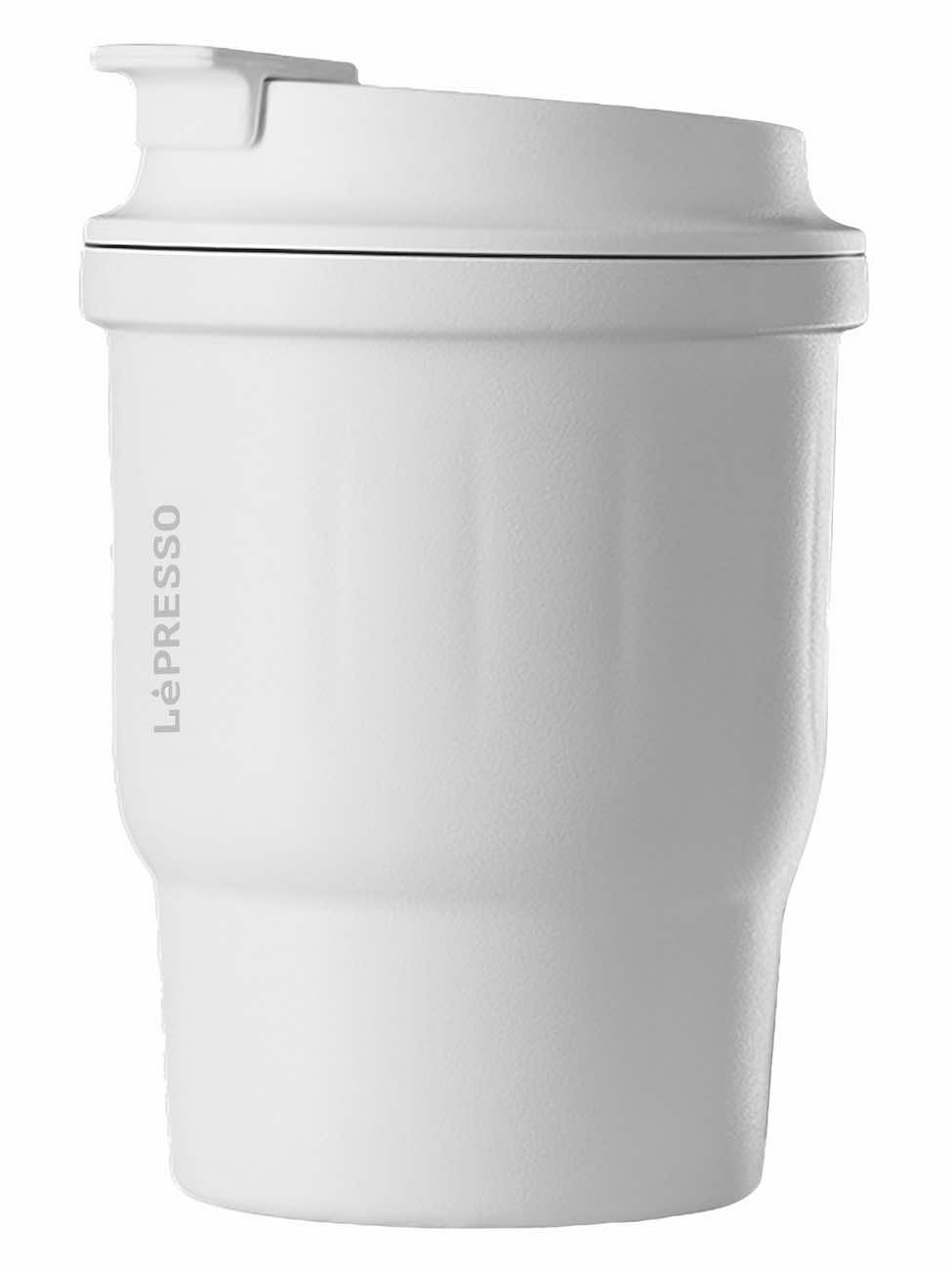 كوب LePresso Thermo Brew معزول / 450 مل / يحافظ على المشروبات ساخنة وباردة - أبيض