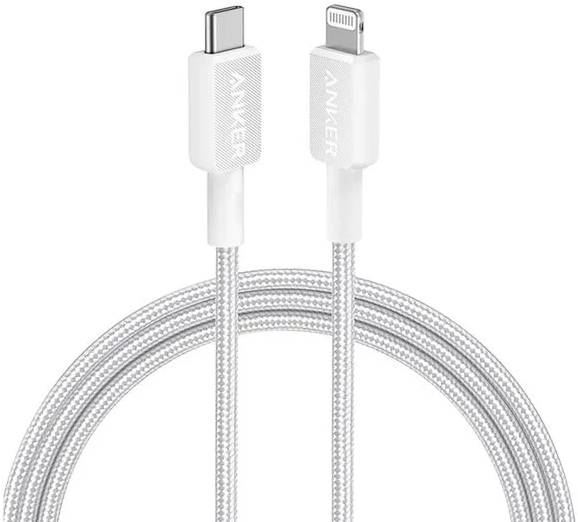 كابل USB-C إلى Lightning من أنكر بطول 1 متر - أبيض