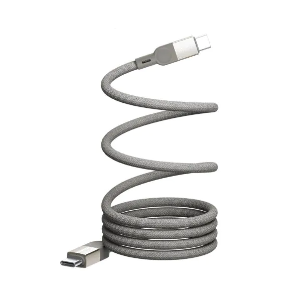 كابل ماج لينك من موماكس بقوة 100 واط USB-C إلى USB-C بطول 1 متر - رصاصي