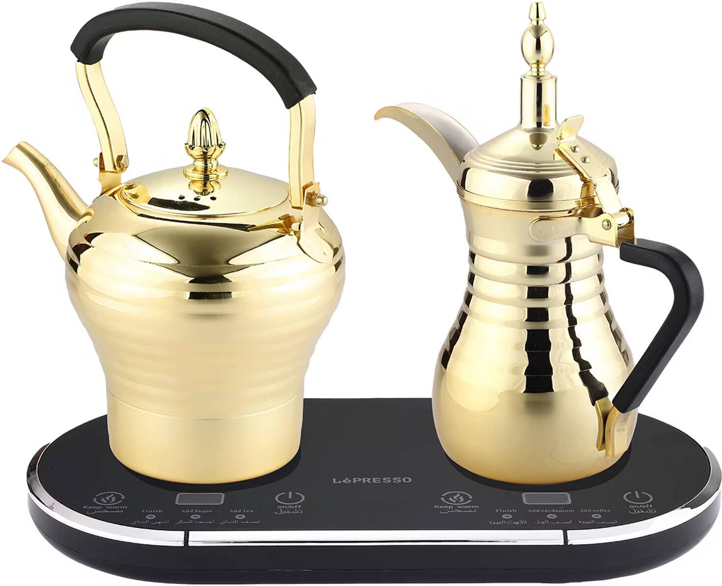 دلة القهوة والشاي العربية من LePresso - ذهببي