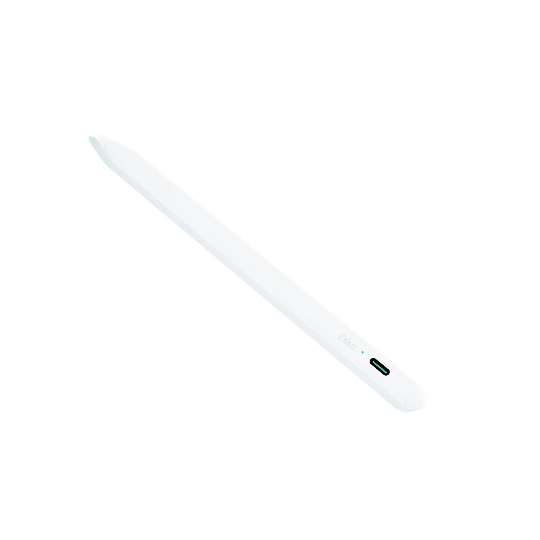 قلم لمس بتقنية الشحن المغناطيسي Exact Pencil X لجهاز iPad - باللون الأبيض