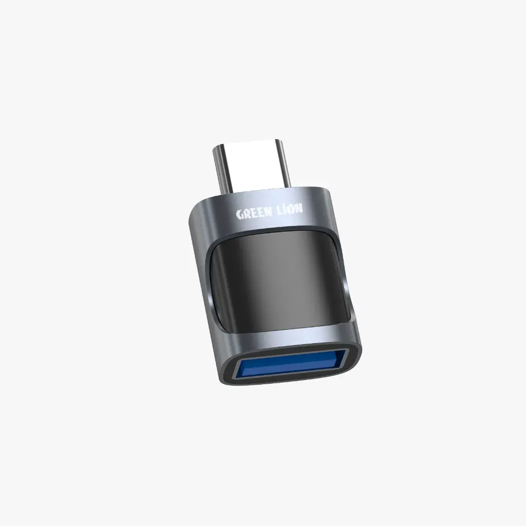 وصله OTG من USB-A إلى USB-C  من Green Lion - أسود