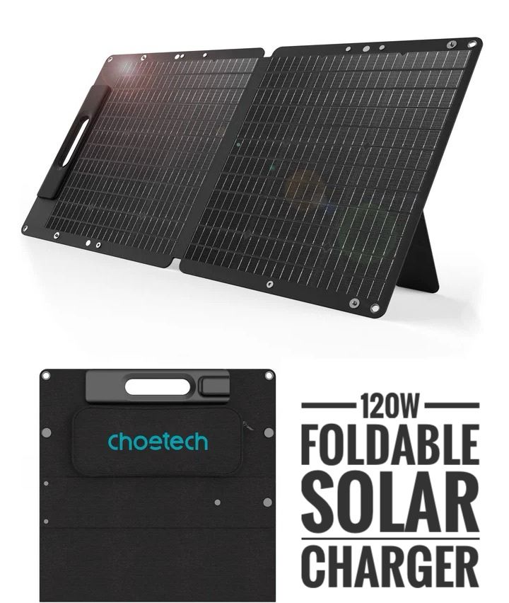 لوح طاقة شمسية قابل للطي 120 واط من Choetech (SC071)