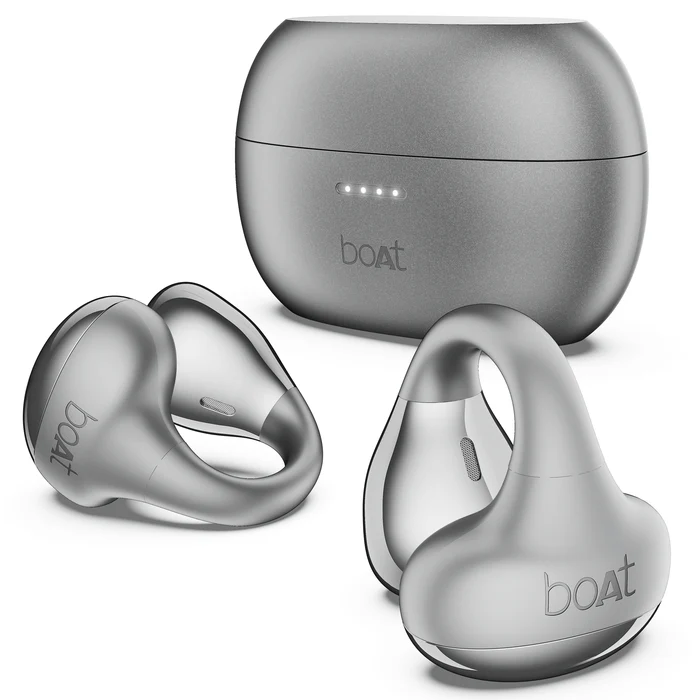 سماعة أذن لاسلكية بتصميم مشبك Loop Clip-On Fit من boAt - رمادي