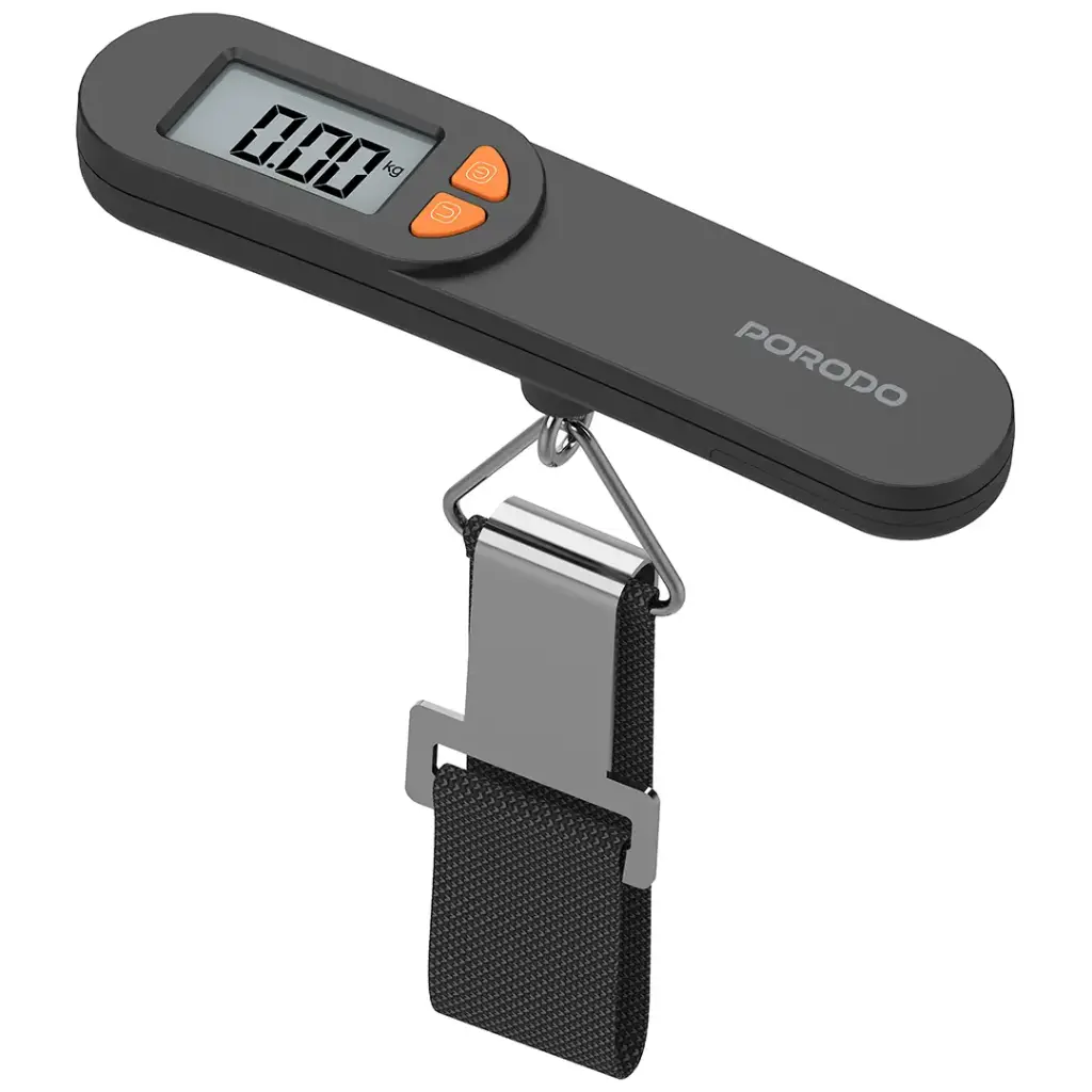 ميزان الأمتعة عالي الدقة من Porodo Accuscale (LFS205) أسود