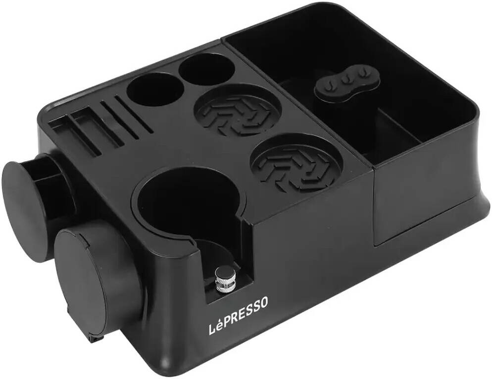 قاعدة كبس القهوة متعددة الخانات 51/58mm من LePresso – أسود