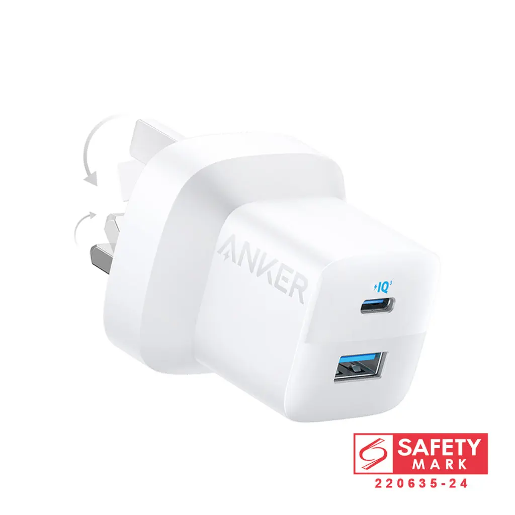 شاحن Anker الجداري 323 Charger بقوة 33W - أبيض