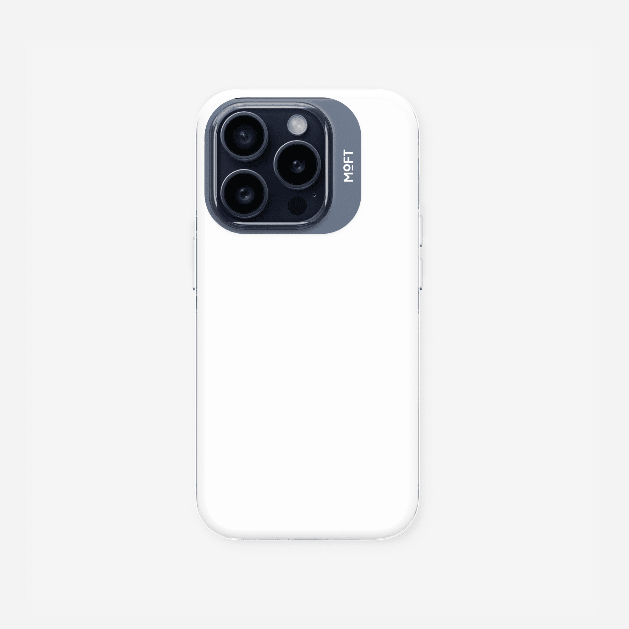 كفر MOFT Snap للهاتف يدعم تقنية Magsafe المحسّنة، لهاتف iPhone 15 Pro - أبيض شفاف