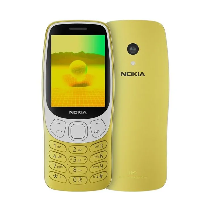 هاتف Nokia 3210 ثنائي الشريحة (TA-1618) ذهبي Y2K