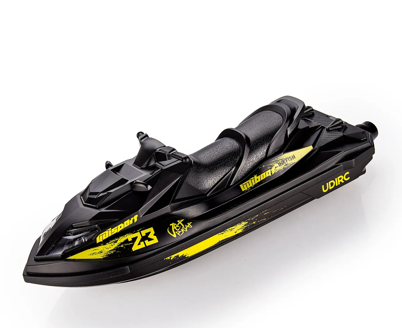 قارب تحكم عن بعد JetBoat بنظام الدفع النفاث 14 إنش  - أسود