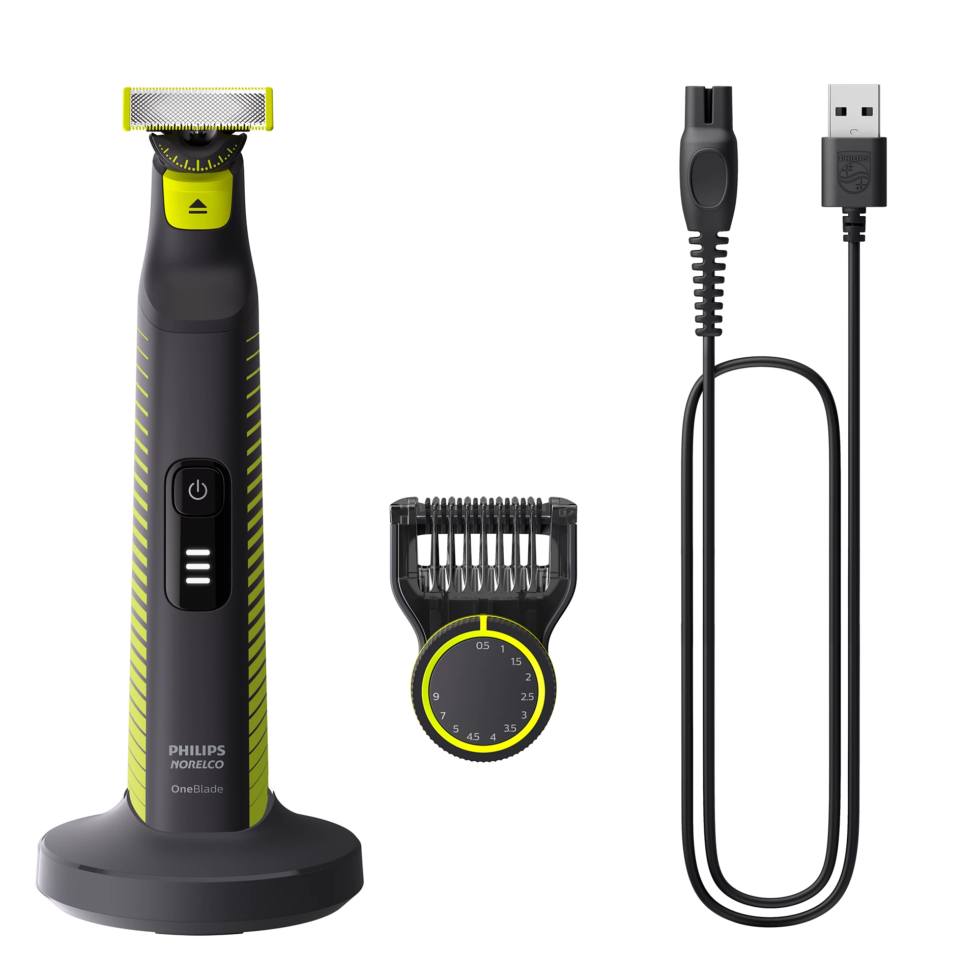 ماكينة حلاقة الوجه والجسم مع قاعدة شحن Philips OneBlade Pro 360