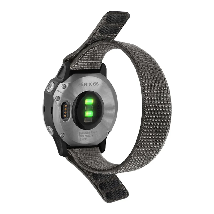 سير Garmin نايلون Solo مقاس 22mm من 974 Bands - رمادي
