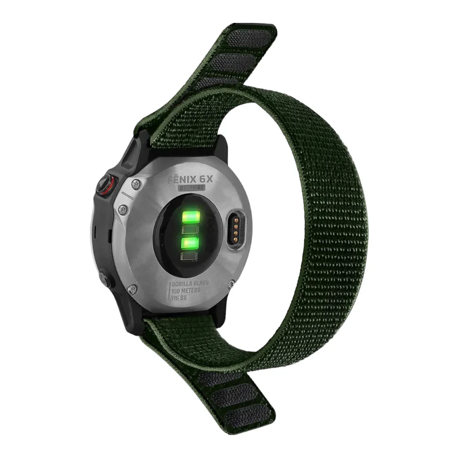 سير  Garmin نايلون Solo مقاس 22mm من 974 Bands - أخضر