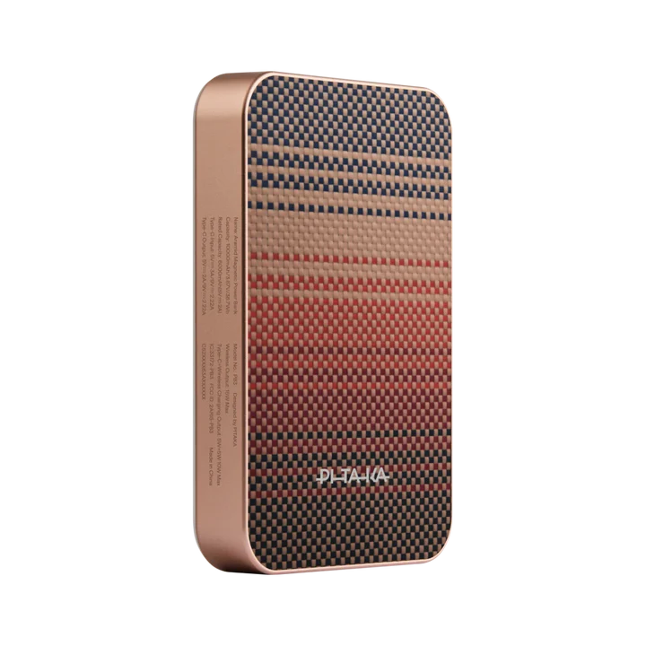 باور بانك مغناطيسي Aramid Qi2 بسعة 10000mAh من Pitaka - غروب
