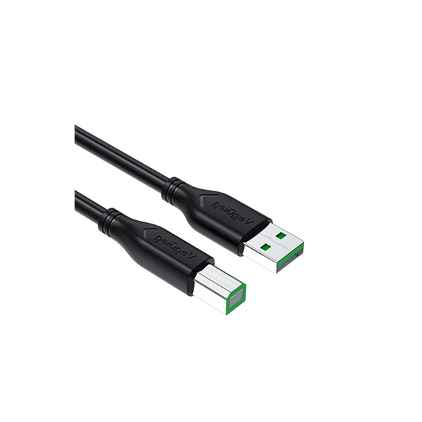 كيبل طابعة Veggieg USB 2.0 AM-BM بطول 10 متر (V-U208) - أسود