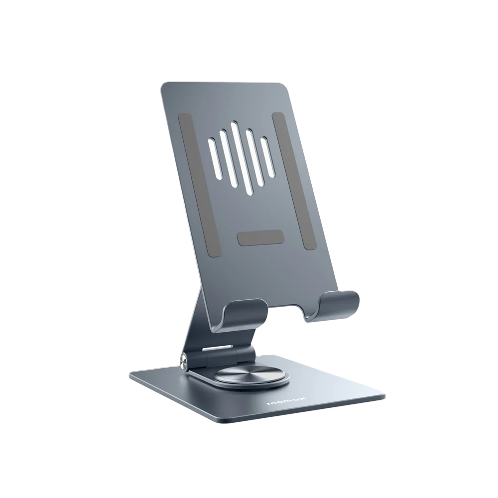 ستاند Momax Fold Stand الدوار للجوال والتابلت - رمادي