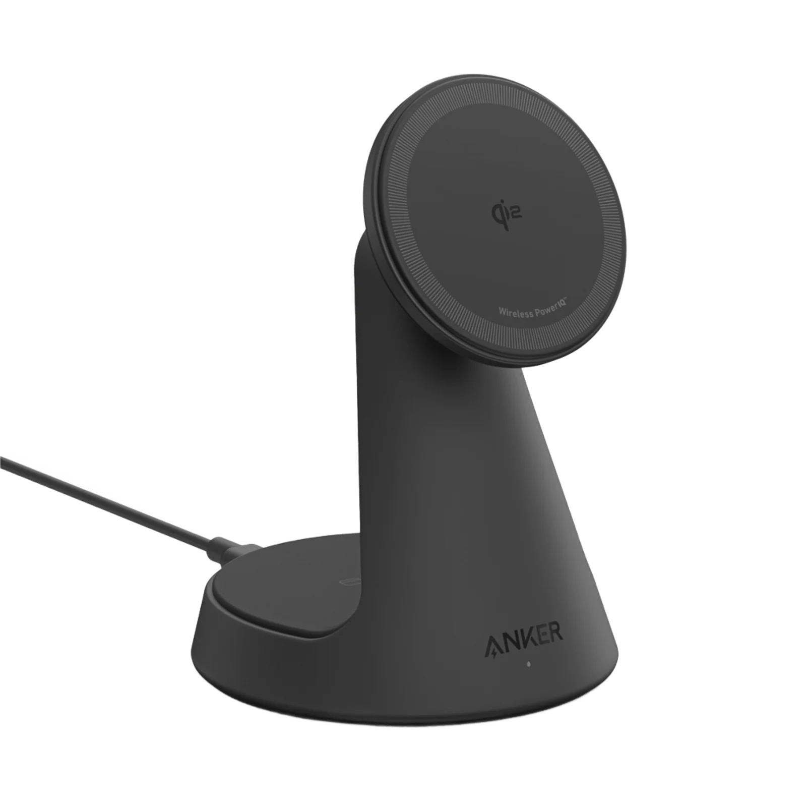ستاند شحن لاسلكي Anker MagGo 2 في 1 مع كيبل USB-C - أسود