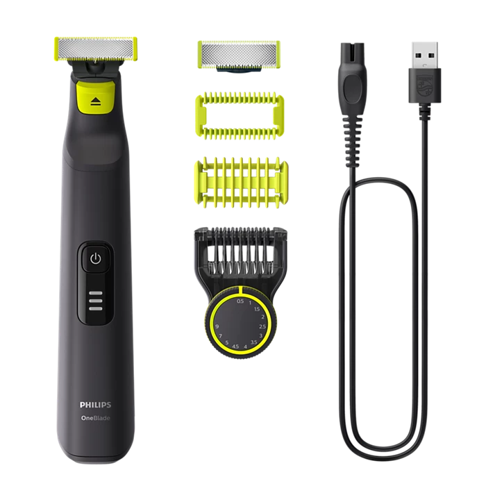 ماكينة Philips OneBlade Pro للوجه والجسم بـ 12 درجة طول - QP6542/10