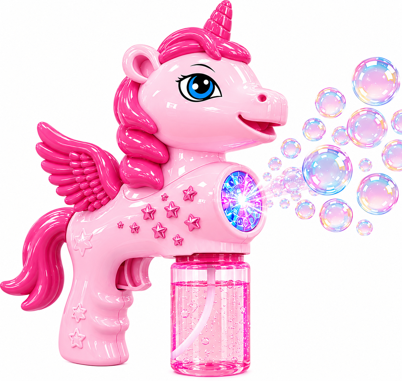 لعبة مسدس فقاعات للأطفال بتصميم Unicorn - وردي
