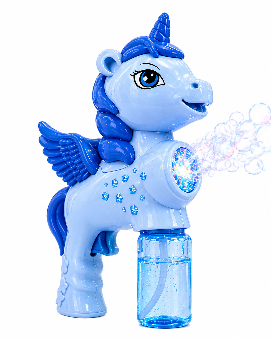 لعبة مسدس فقاعات للأطفال بتصميم Unicorn - أزرق