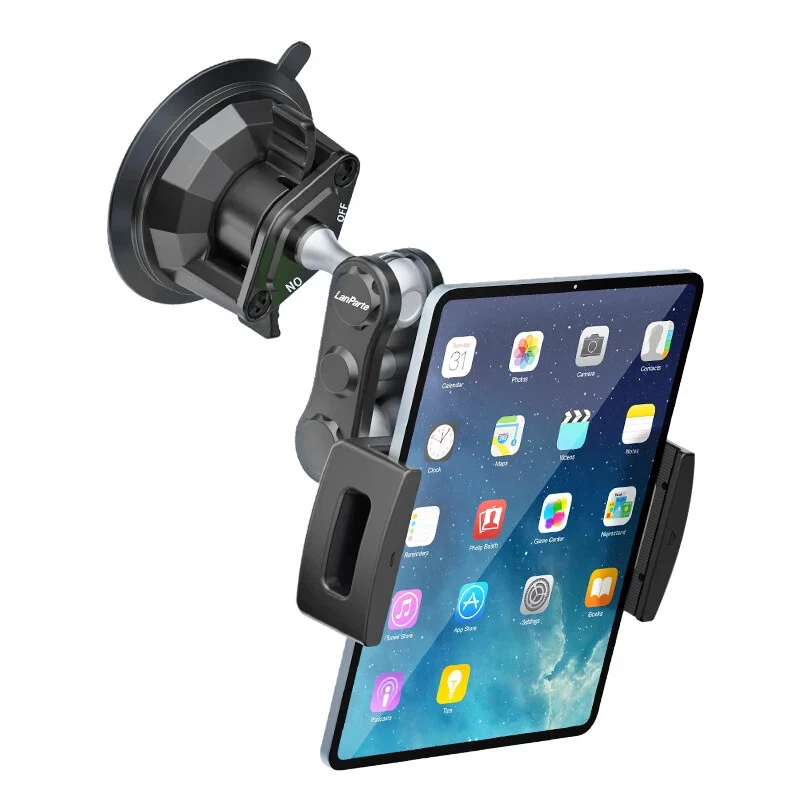 ستاند تابلت Universal Ball Head Sucker Arm بالشفط - أسود
