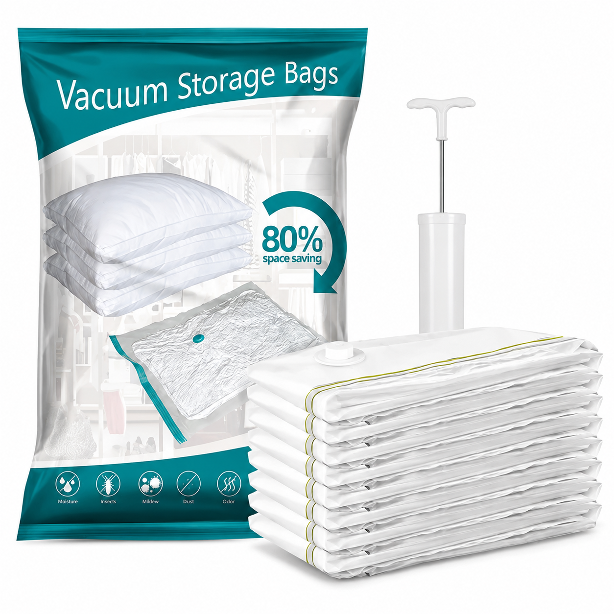 أكياس تخزين Vacuum SpaceSaver بضغط 5 طبقات