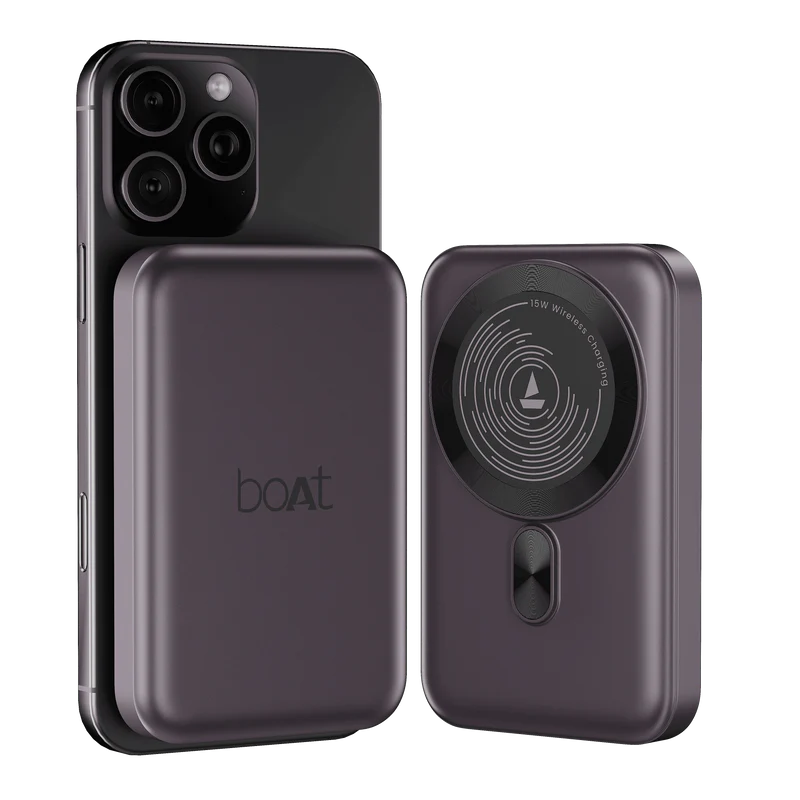 boAt EnergyShroom PB331 10000mAh Magnetic Wireless Power Bank - Purple