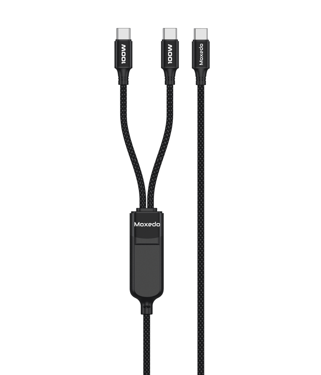 Moxedo 2 in 1 100w Charging Cable Type-C t C+C -1.5m