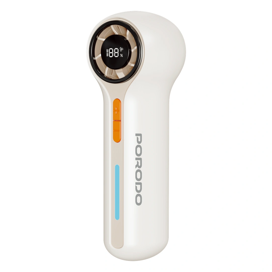 Porodo Chillo Breeze Pocket Turbo Fan with 100 Adjustable Speed Levels (PDLFSTZH38) Beige