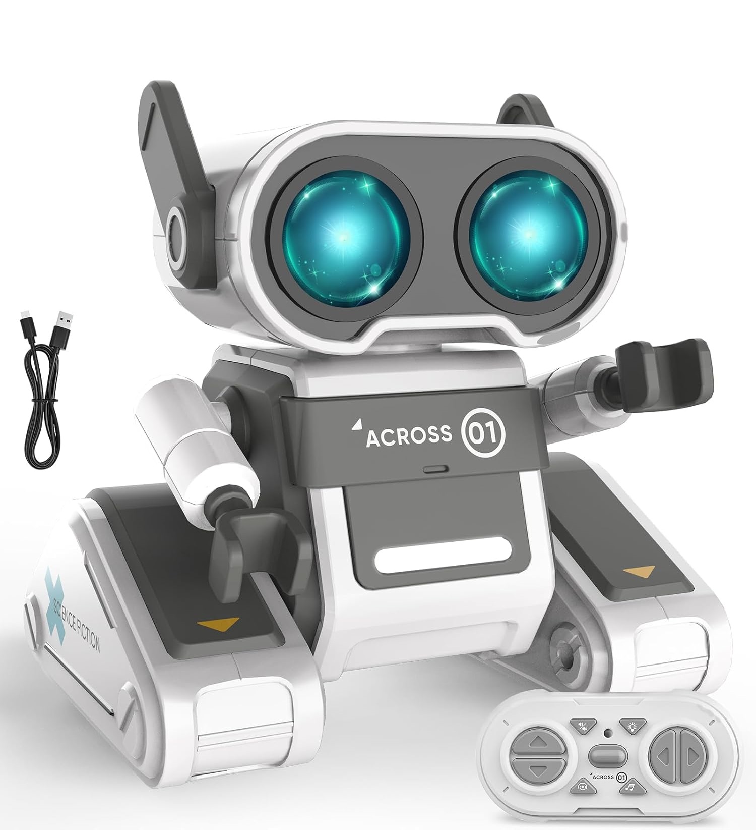 Across 01 2.4Ghz Remote Control Robot Toy (JYX001) Grey/White
