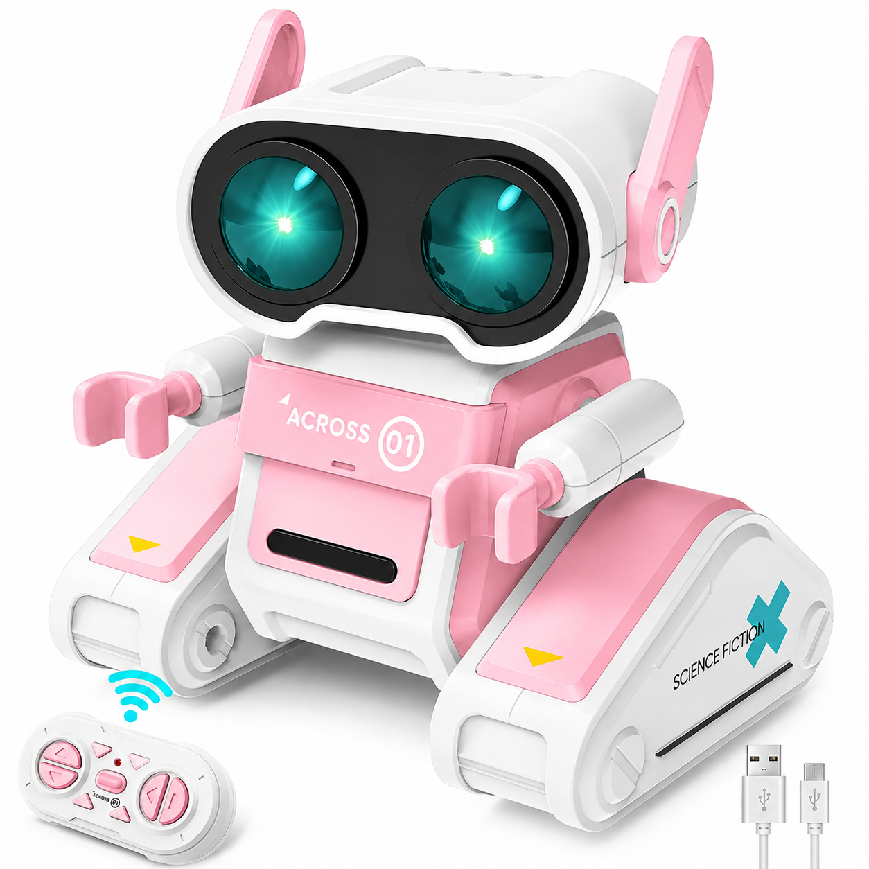 Across 01 2.4Ghz Remote Control Robot Toy (JYX001) Pink/White