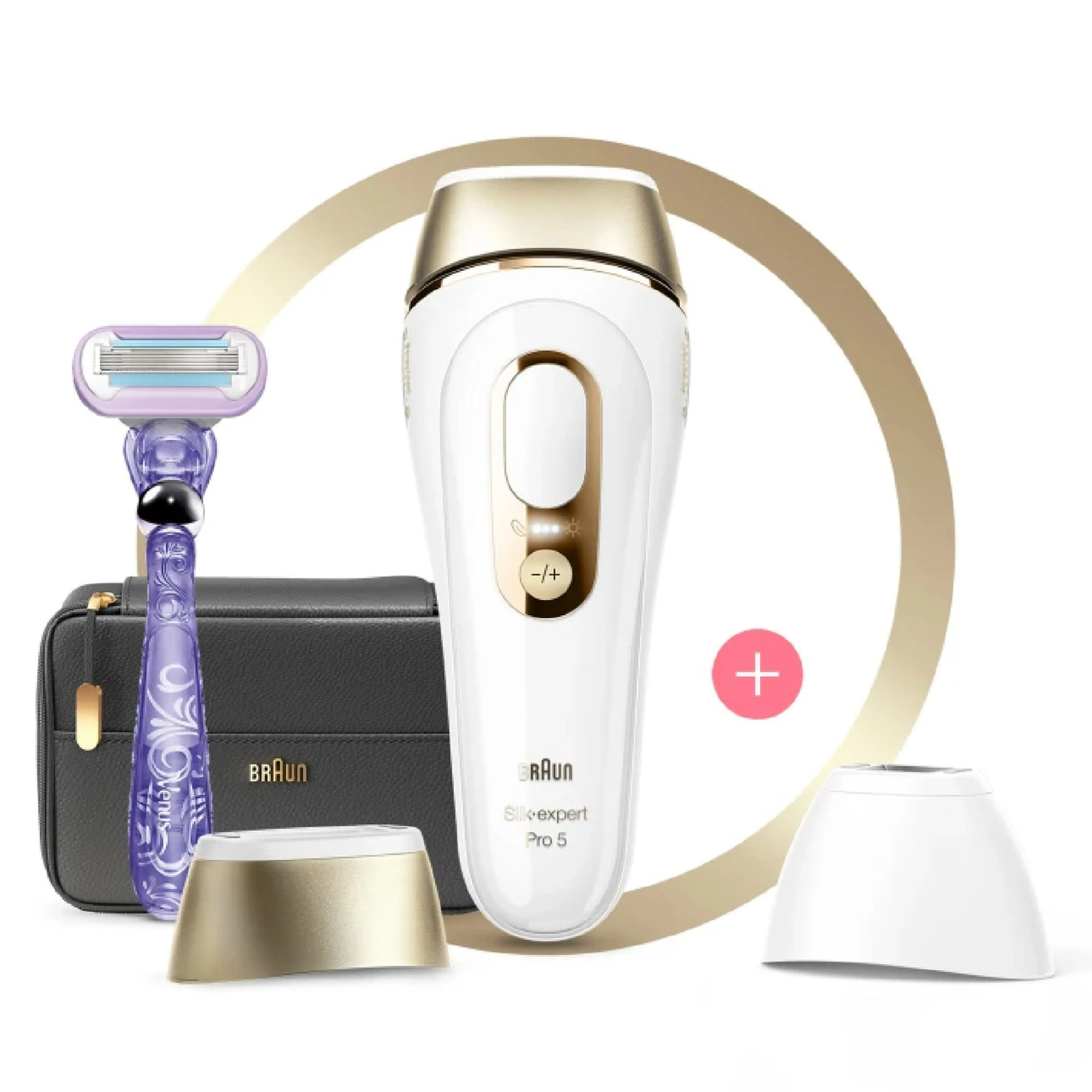جهاز لإزالة الشعر بتقنية IPL مع 3 إضافات من Braun Silk-expert Pro 5